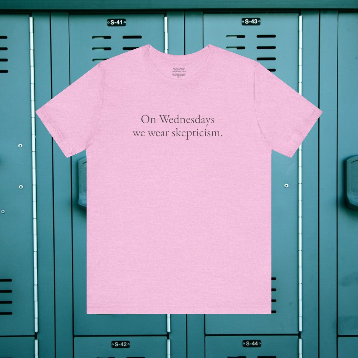 On Wednesdays, we wear skepticism